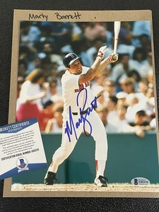 Marty Barrett Signed 8x10 Photo Leaf COA Baseball Certified Auto Red Sox - Picture 1 of 1
