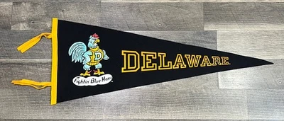 Pennant bandeira de feltro vintage colecionável University Of Delaware 12x30”  - Imagem 1 de 4