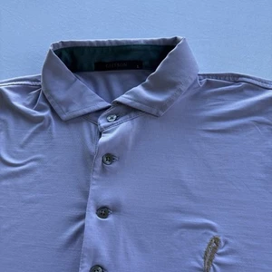Greyson Poloshirt Herren Large Lavender Wolf Logo Nylon Spandex Golf Peru - Bild 1 von 9