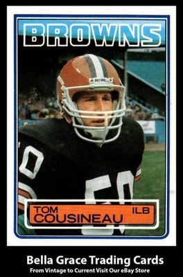 1983 Topps Tom Cousineau #246 Cleveland Browns Rookie NFL Football - Image 1 of 2