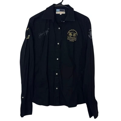 La Martina Men’s Long Sleeve Button Down Shirt Polo Logos Size XXL Slim Fit - Image 1 of 4