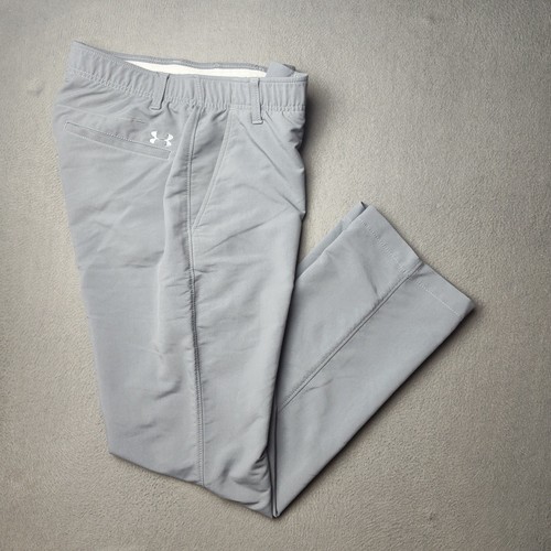 VETEMENTS Under Armour Pantalone Uomo 32x30 Grigio Golf Performance Vestibilità Dritta Elasticizzato 1342263