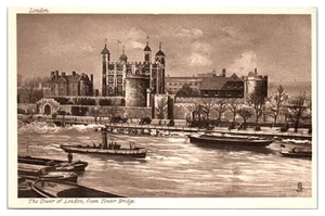 Postcard: London. The Tower of London, from Tower Bridge. - Picture 1 of 2