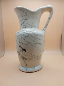 McCoy Pottery Chromoveil Spaghetti Brush Pitcher 712 USA Rare Vintage Crazing 7" - Picture 1 of 6