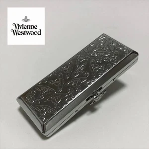 BY-VIVIENNE Westwood Orb Estuche de Cigarrillos Metal Plateado Nuevo Regalos de Navidad - Imagen 1 de 7