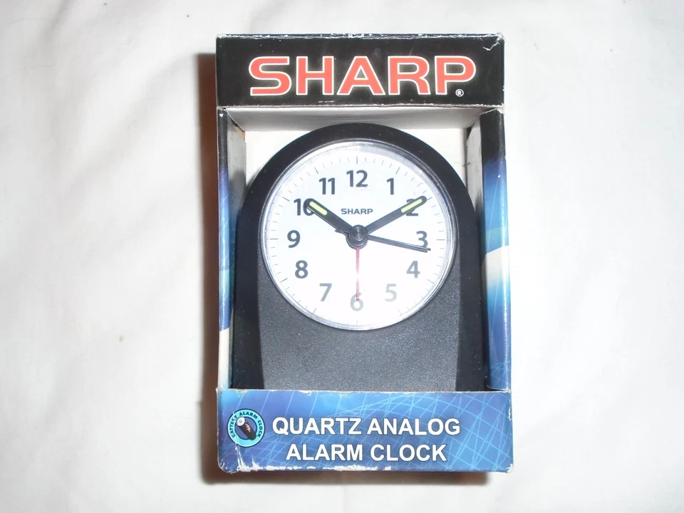 Sharp Quartz Analog Alarm Clock - Ascending Alarm Volume Backlight on Demand NEW - Image 1 of 1