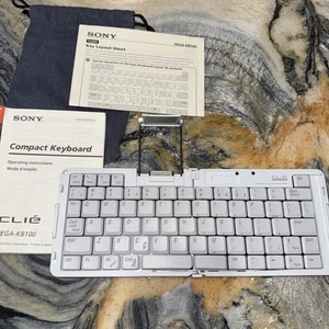 Sony CLIE Gear PEGA-KB100 Foldable QWERTY Compact Keyboard UNTESTED  - Picture 1 of 6
