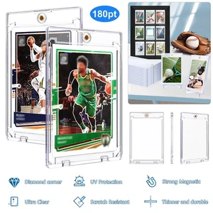 1-100 Pcs 35pt-180pt ultrathin Plastic Magnetic Trading Card Holder Case - Bild 1 von 20