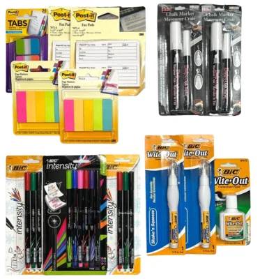 Nuevo MARCADOR DE TIZA BIC INTENSIDAD WITE OUT BISTRO POST IT FAX LOTE DE 13 PIEZAS USPSGA Foto 1 de 3