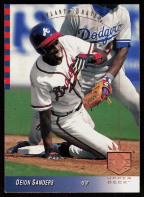1993 SP Deion Sanders #62 BASEBALL Atlanta Braves - Image 1 of 2