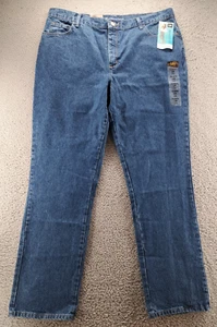 Lee Jeans donna 18 lungo blu relaxed fit gamba dritta lavaggio medio vita alta nuovo con etichette - Foto 1 di 14