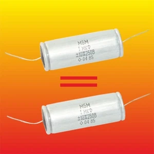 1 uF 250 V MATCHED RUSSIAN PAPER IN OIL PIO AUDIO CAPACITORS MBM - Picture 1 of 2