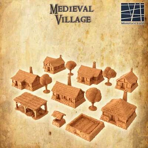 Medieval Village - Fantasy Tabletop Terrain - Picture 1 of 10