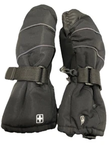 Swiss Tech Boys Insulated Ski Mittens Black Size Small 100% Polyester RN52469 - Picture 1 of 6