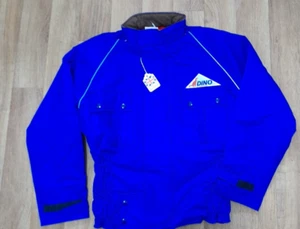 Chaqueta de moto clásica impermeable años 80 Dino International talla XXS azul - Imagen 1 de 13