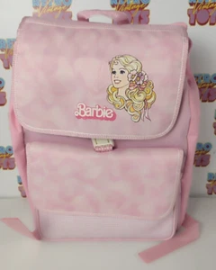 ZAINO SCUOLA BARBIE VINTAGE NEW MAI USATO MATTEL CON SCHIENALE ROSA ANNI 90 2000 - Foto 1 di 4