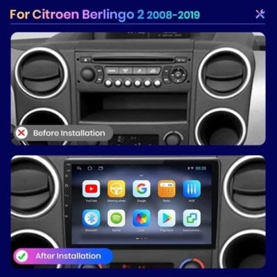 Citroen Berlingo / Peugeot Partner CarPlay ANDROID GPS NAVIGATORE 2 GB RAM 32ROM - Immagine 1 di 4