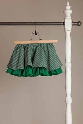 Well Dressed Wolf Girls Festive Lurex Plaid Green  Skirt NWT Size 14 - Image 1 of 2