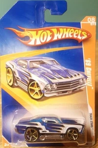 Hot Wheels 1969 Chevy Chevelle BLUE 1:64 Scale Metal Bottom 2009 Track Stars New - Picture 1 of 10