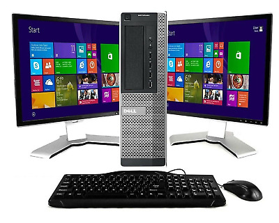 Dell OR HP Desktop PC Computer Dual C 500GB 4GB DUAL 19  LCD WiFi Windows 10 Pro • 179.99$