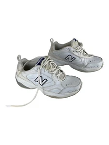 Zapatillas New Balance 624 Mujer Talla 8 2E Ancho Cuero Blanco Corbata Superior - Imagen 1 de 12