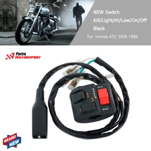 For Honda ATC 350X 1986 NEW Switch Kill/Light/Hi/Low/On/Off Black - Imagen 1 de 12