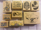 Easter Spring Rubber Stamps Lot Bunny Rabbits Eggs Vintage Psx Hero Arts Lot