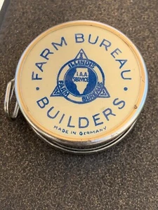 1940’s Illinois Farm Bureau Builders 36” Celluloid Tape Measure Made In Germany - Picture 1 of 10
