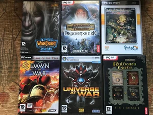 Fantasy PC Bundle Warcraft III Warhammer Dawn of War Baldur's Gate D&D etc - Picture 1 of 2