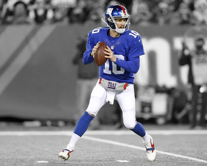 Póster brillante 8x10 de los Gigantes de Nueva York ELI MANNING con impresión fotográfica Foto 1 de 1