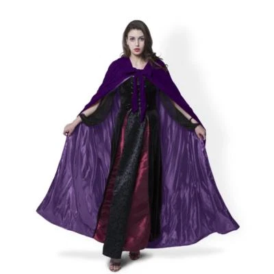 Capa Capucha Terciopelo Satinado Capa Renacimiento Ropa Medieval Disfraz Capas Capa Foto 1 de 4