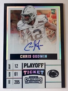 CHRIS GODWIN ROOKIE AUTO 2017 CONTENDERS DRAFT PICKS PLAYOFF TICKET #14/15 BUCS