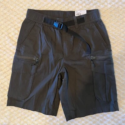 Bermuda cargo ao ar livre Sonoma algodão nylon carvão preto zíper cinto de bolso 30 - Imagem 1 de 4