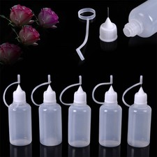 5 pcs 30ml Plastic Squeezable Needle Tip Dropper Bottle Liquid Storage 