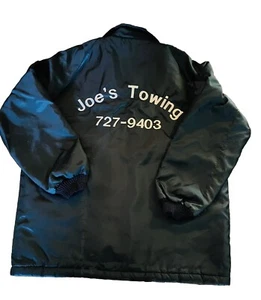 Abrigo de Trabajo Sportsmaster Años 70-80 Forrado a Presión Para Hombre M Azul Marino Joes Remolque EE. UU. Chaqueta - Imagen 1 de 9