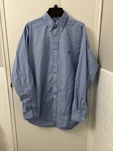 Vintage Ralph Lauren Blake Hemd Herren Medium Blau Button Down Langarm Pony - Bild 1 von 12