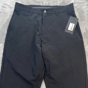 PRIMO Jogger Pants Men 32 tall Black Performance Ankle Zip Tapered Stretch Golf - Picture 1 of 18