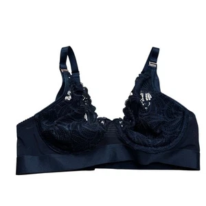 Hotmilk Black Lace Maternity Nursing Bra Size 12D Full Cup Support Comfort - Picture 1 of 9
