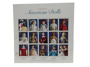 1996 USPS Classic American Dolls Sheet of 15 x .32c Stamps MNH Free Shipping - Picture 1 of 2