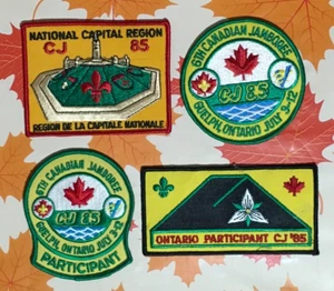 Scouts Canada CJ ‘85  Guelph Ontario Jamboree 4 different unused Crests - Picture 1 of 3