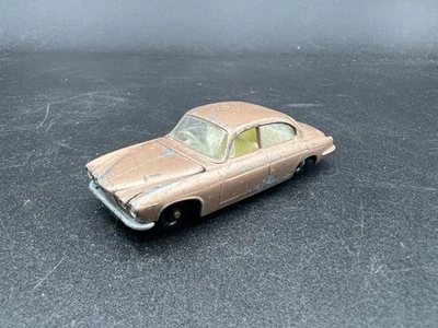 Matchbox Jaguar MK 10 Marrón Nº 28 Lesney England Capucha de Apertura ¡Forma Áspera! Foto 1 de 4