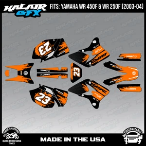 Graphics Kit for YAMAHA WR250F and WR450F (2003-2004) Splash - Orange - Picture 1 of 4