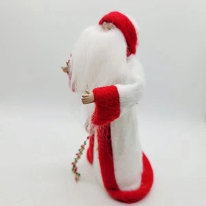 Topper de árbol de Navidad de Papá Noel de fieltro blanco vintage - Imagen 1 de 9