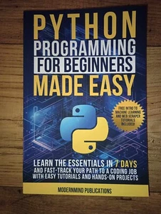 Python Programming Book with Quick Study Guide! NEW Great for learning - Bild 1 von 6