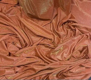 1 mtr two tone orange gold sparkly moonlight,stretch dress fabric 58”wide (147cm - Picture 1 of 3
