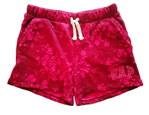 GAP Kids Girls Pink Flowers Red Drawstring Soft Shorts XL - Picture 1 of 5