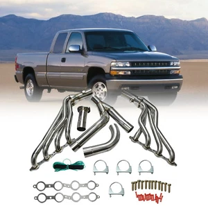 For Silverado Sierra Truck 1 3/4 Long Tube Headers Y-Pipe 99-06 4.8L 5.3L 6.0L - Picture 1 of 13