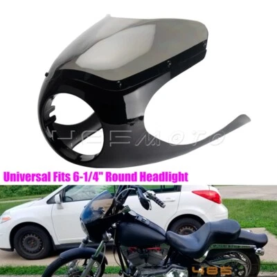 Retro Half Headlight Fairing For Ducati Scrambler Thruxton BMW R6 Suzuki GN125 - Image 1 of 4