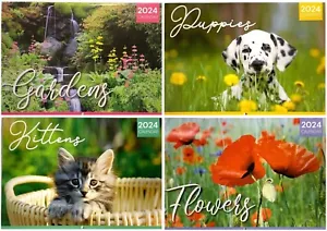 2024 A3 LARGE MONTH TO VIEW PLANNER QUALITY CALENDER WALL HANGING PLANNER ANIMAL - Picture 1 of 26