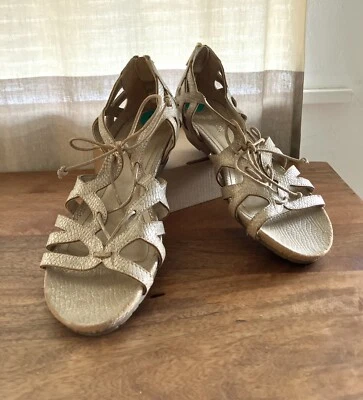 Sandalias Kenneth Cole Reaction Great Joy Gladiator Metálicas Punta Abierta Talla 8 M Foto 1 de 4